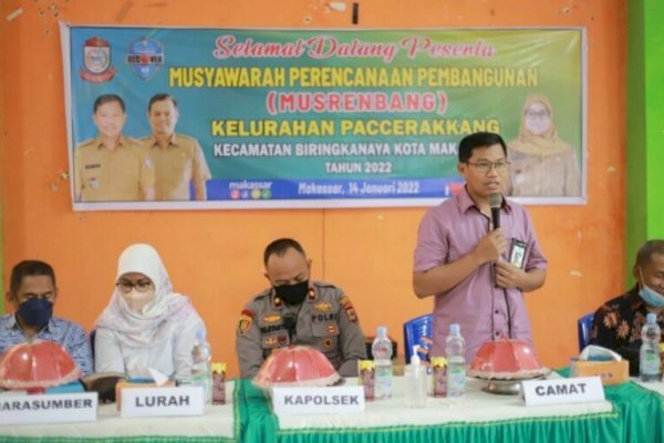 Camat Biringkanaya Buka Musrenbang Kelurahan Paccerakkang