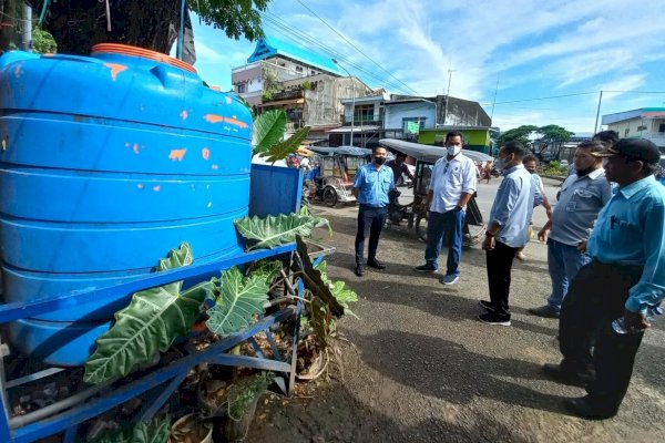 Antisipasi Penyebaran Virus, Perumda Pasar Makassar Bersama PDAM Siapkan Tandom Air Bersih di Sejumlah Pasar