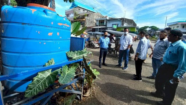 Antisipasi Penyebaran Virus, Perumda Pasar Makassar Bersama PDAM Siapkan Tandom Air Bersih di Sejumlah Pasar