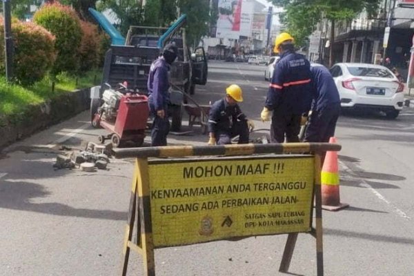 Sebelum Ambruk, DPU Makassar Gerak Cepat Lakukan Pembenahan