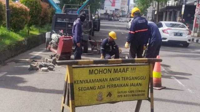 Sebelum Ambruk, DPU Makassar Gerak Cepat Lakukan Pembenahan