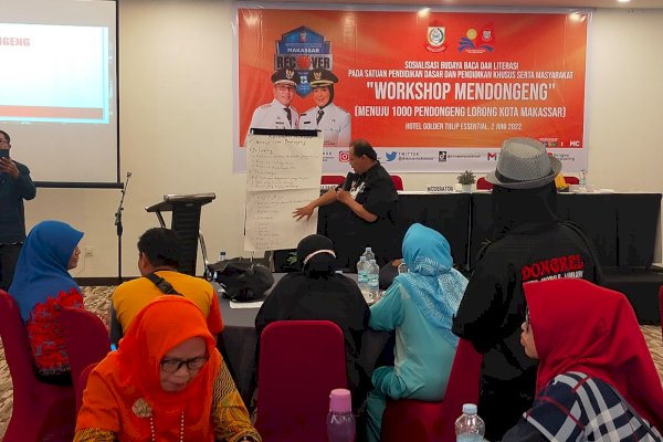 Dinas Perpustakaan Makassar Gelar Workshop Pendongeng Longwis