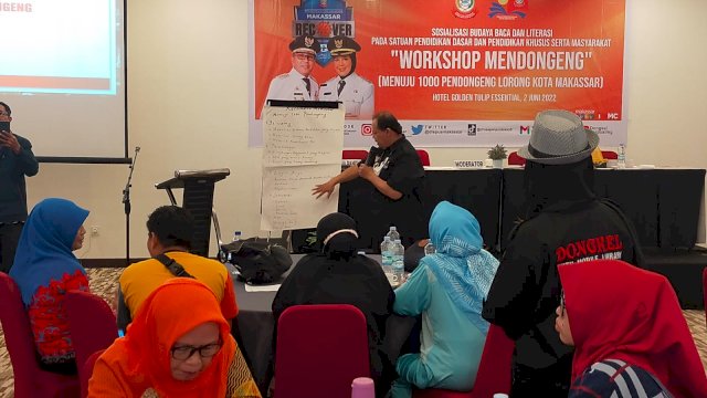 Dinas Perpustakaan Makassar Gelar Workshop Pendongeng Longwis