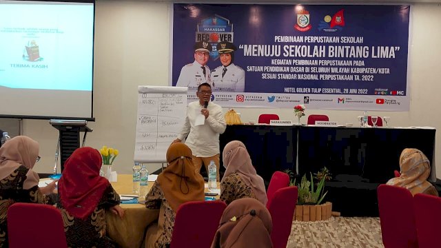 Majukan Minat Baca Pelajar, Dispus Makassar Gelar Pembinaan Perpustakaan Sekolah