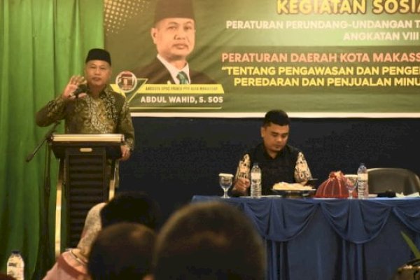 Abdul Wahid: Peredaran Minol di Makassar Dikontrol Perda