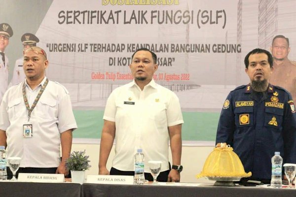 Distaru Makassar Gelar Sosialisasi Sertifikasi Laik Fungsi Bangunan Gedung