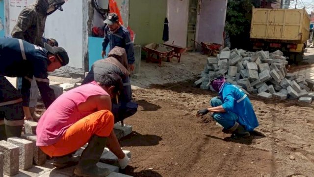 DPU Makassar Lakukan Pemeliharaan Jalan dan Drainase di 312 Lokasi Lorong Wisata