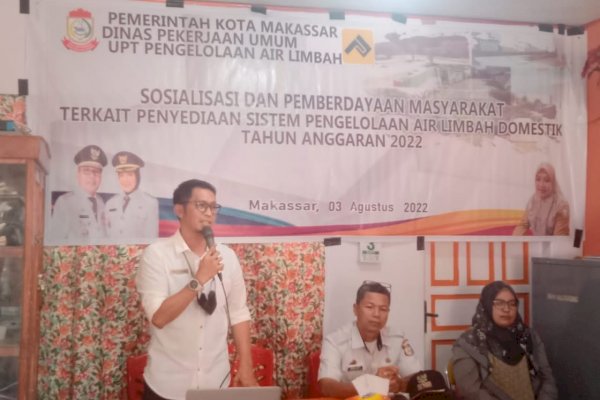 Kepala UPT PAL DPU Makassar Sosialisasi IPAL Losari di Kelurahan Bulogading