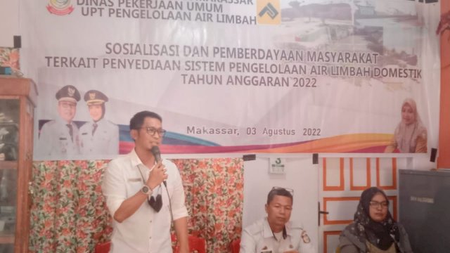 Kepala UPT PAL DPU Makassar Sosialisasi IPAL Losari di Kelurahan Bulogading