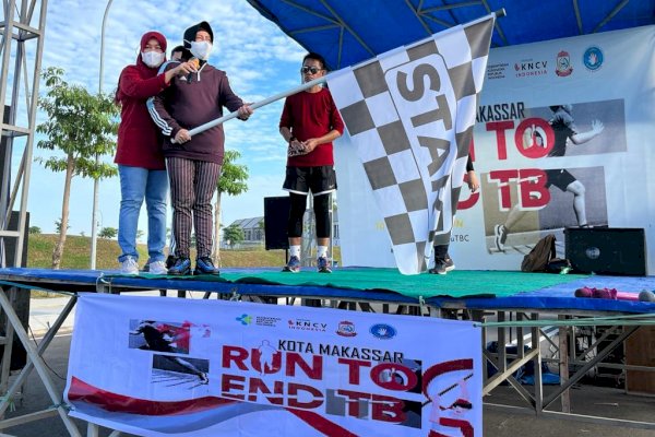 Lepas Peserta Run to End TB, Indira Jusuf Ismail Optimistis Makassar Capai Target Eliminasi TB 2030