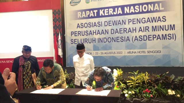 Asdepamsi dan Perpamsi Buat Deklarasi Lombok, Dewas Perumda Air Minum Makassar Turut Serta