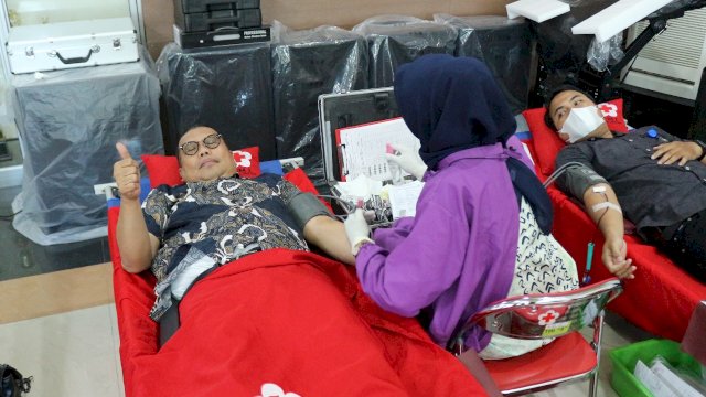 Bantu PMI Sediakan Stok Darah, PDAM Makassar Rutin Gelar Donor Darah