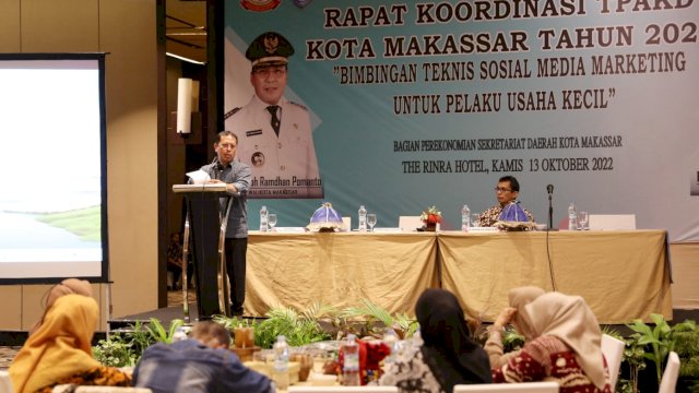 Rakor TPAKD, Sekda Makassar Dorong Pelaku UMKM Pasarkan Produk Lewat Media Sosial