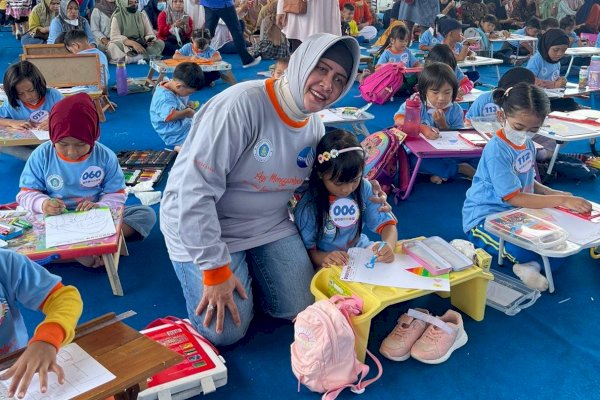 Meriahkan HUT Makassar ke-415, Bunda PAUD Makassar Gelar Lomba Menggambar dan Melipat Kertas