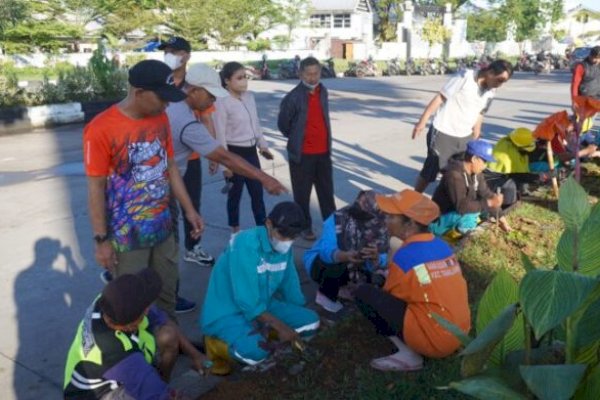 Maanfatkan Ruang, ASN Kecamatan Tamalanrea Tanam Bayam