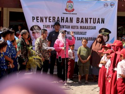 Kunjungi Longwis Ipoh, Wawali Makassar Bawa Bantuan Ke Warga Barang Lompo