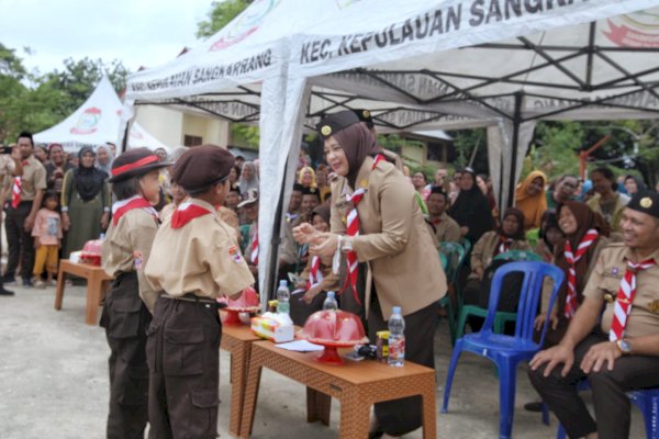 Fatmawati Rusdi Buka Lomba Tingkat II Pramuka Penggalang Se Kecamatan Kepulauan Sangkarrang