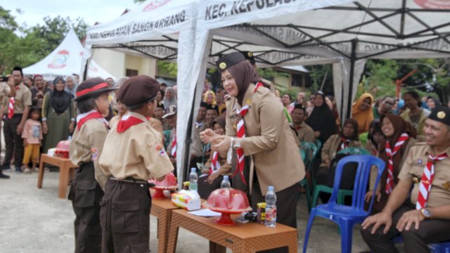 Fatmawati Rusdi Buka Lomba Tingkat II Pramuka Penggalang Se Kecamatan Kepulauan Sangkarrang