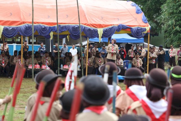 Buka Lomba Tingkat II Kwartir Ranting Tallo di Lakkang, Fatmawati Rusdi Beri Pesan Ini