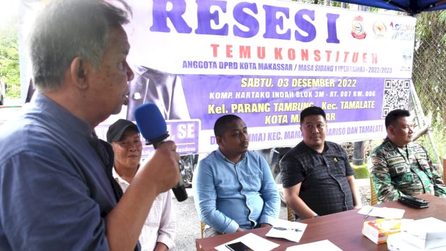 Ini Keluhan Warga Kelurahan Parang Tambung Kepada Anggota DPRD Makassar Ari Ashari