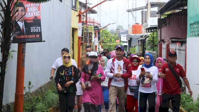 Ribuan Warga Manggala Antusias Ikut Jalan Sehat Bersama Rudianto Lallo