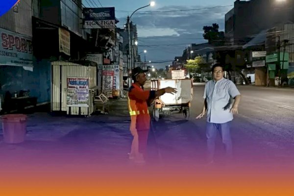 Camat Bontoala Arman Pantau KEbersihan Wilayah di Subuh Hari