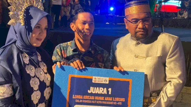 Kecamatan Tamalate Raih Juara 1 di Lomba Kreasi Musik Anak Lorong HUT Makassar Ke 415