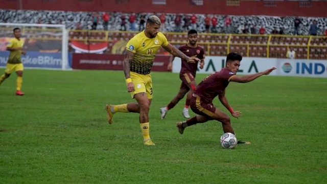 PSM Makassar menantang Barito Putera pada Kamis (9/2/2023) di Stadion Gelora BJ Habibie. (Foto: Ahmad Kaili).