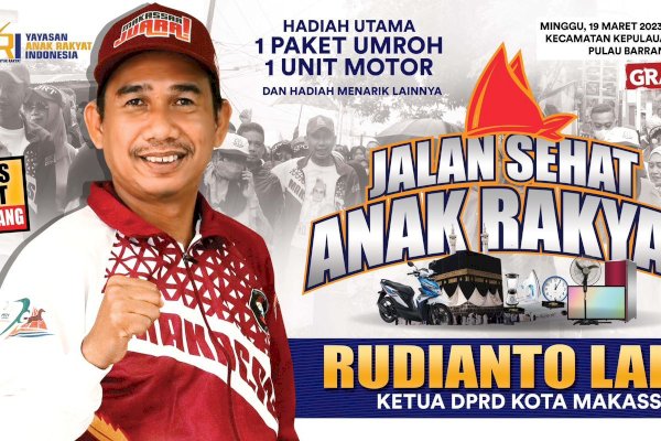 Warga Sangkarrang Bangga Ada Kegiatan Jalan Sehat Anak Rakyat di Pulau