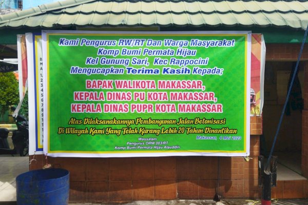 Usai Jalannya Dibeton Oleh Dinas PU Makassar, Begini Respon Warga BPH