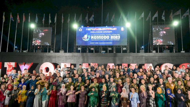 Indira Yusuf Ismail Dampingi Wali Kota Makassar Jamu Delegasi MNEK 2023 Di Welcome Dinner