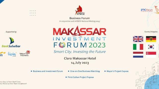 Makassar Investment Forum Apeksi 2023 Hadirkan 9 Negara Maju