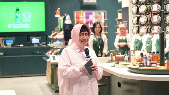 Indira Yusuf Ismail Apresiasi The Body Shop Usung Gerai Berkonsep Daur Ulang