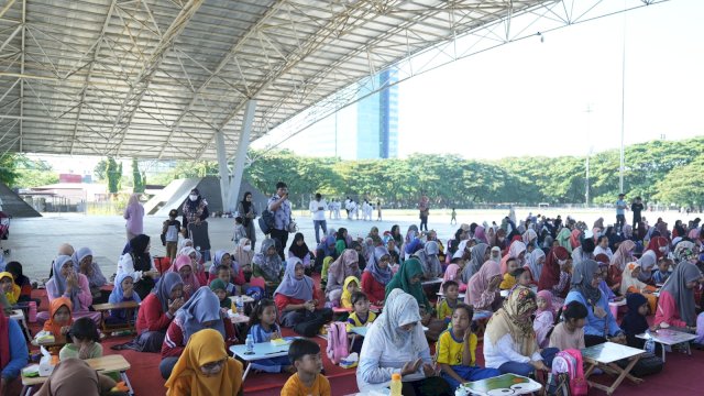 Hari Anak Nasional, Bunda PAUD Kota Makassar Gelar Lomba Mewarnai