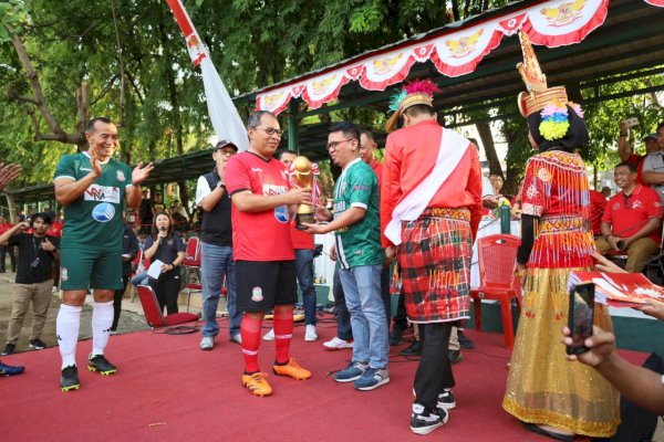 Laga Persahabatan Forkopimda Makassar Lawan Kodam XIV Hasanuddin Jadi Pembuka Kejuaraan Wali Kota Cup 2023