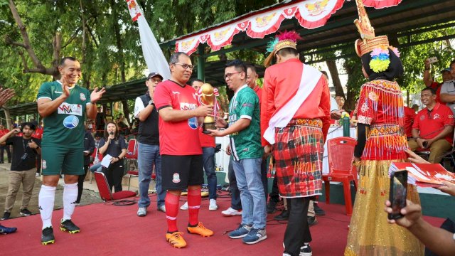 Laga Persahabatan Forkopimda Makassar Lawan Kodam XIV Hasanuddin Jadi Pembuka Kejuaraan Wali Kota Cup 2023