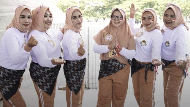 DWP DiskopUKM Makassar Ikuti Lomba Senam Kebugaran Jasmani Kemenpora 2023