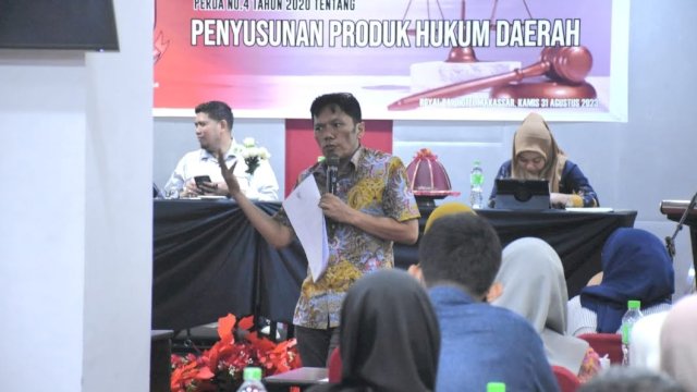 Anggota DPRD Makassar Andi Pahlevi Gelar Sosialisasi Penyebarluasan Perda Tentang Penyusunan Produk Hukum Daerah