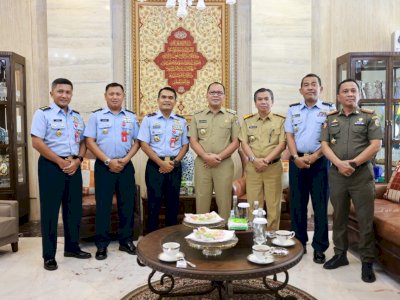 Dankosek II Marsma TNI Feri Yunaldi Pamit ke Danny Pomanto, Harap Bisa Kembali Mengabdi di Makassar