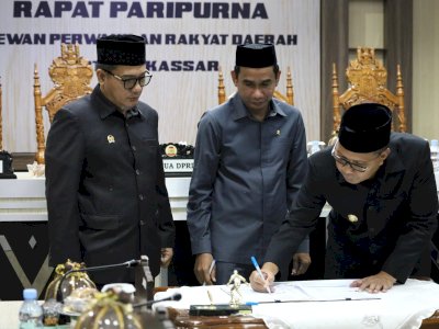 Walkot Makassar Danny Pomanto Tandatangi Nota Kesepahaman KUA-PPAS APBD 2024