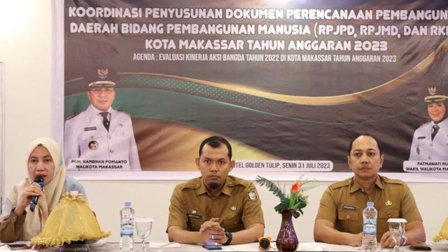 Bappeda Makassar Laksanakan Rapat Evaluasi Hasil Review Kinerja Aksi Bagda Tahun 2022