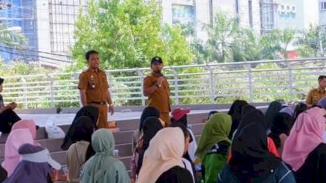 Camat Ujung Pandang Pantau Langsung Latihan Karnaval Budaya Dalam Rangka HUT Kota Makassar