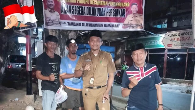 Lurah Paropo Pasang Spanduk Pemberitahuan Akan Ada Perbaikan Jalan di Jl. Janggo