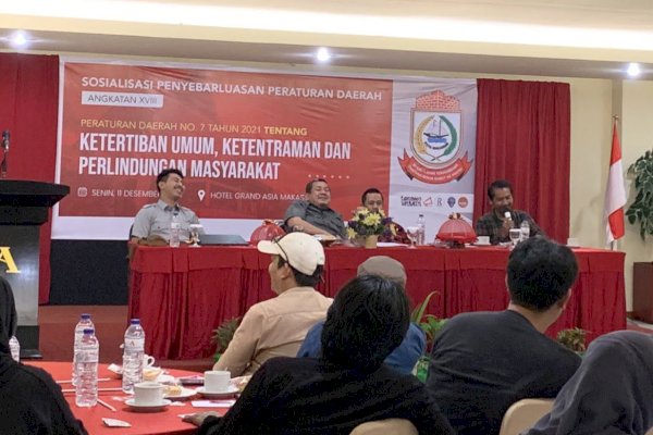 Sekretariat DPRD Makassar Sosialisasikan Perda Ketertiban Umum, Ketentraman dan Perlindungan Masyarakat