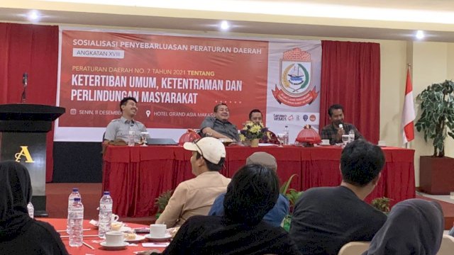 Sekretariat DPRD Makassar Sosialisasikan Perda Ketertiban Umum, Ketentraman dan Perlindungan Masyarakat