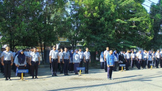 Dishub Makassar Gelar Upacara Bendera Dalam Rangka Hari Korpri