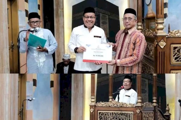 Dukung Program Keagamaan, H Dahyal Salurkan Dana Hibah Pemkot Makassar di Masjid Besar Al Amin