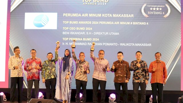 Danny Pomanto Raih Kembali Penghargaan Top Pembina BUMD 2024