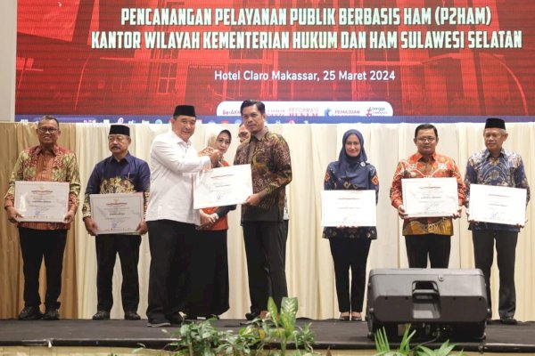 Penuhi Kriteria Pelayanan Publik HAM, Makassar Sabet Penghargaan Kota Peduli HAM 2023