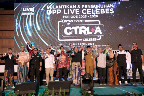 Hadiri Pelantikan dan Pengukuhan LIVE Celebes, PJ Sekda : Energi Baru Tingkatkan Kualitas Event di Makassar